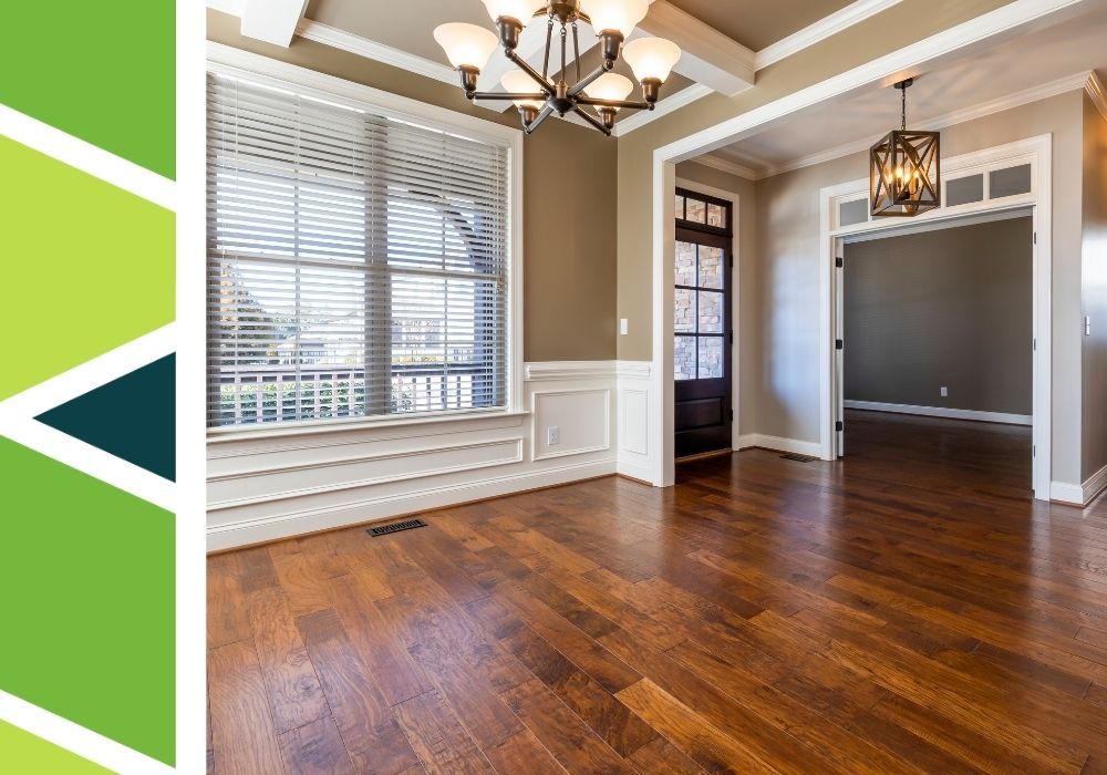 completed living space with new flooring 