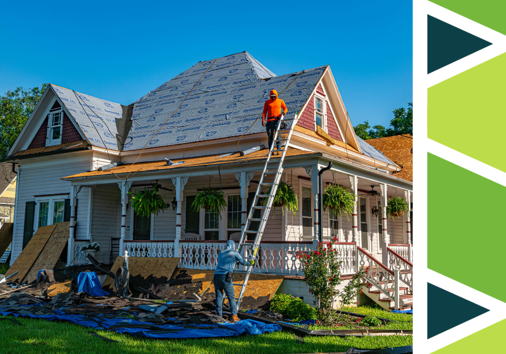 Home roof repair and replacement.
