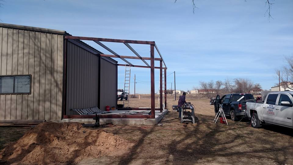 metal building in construction