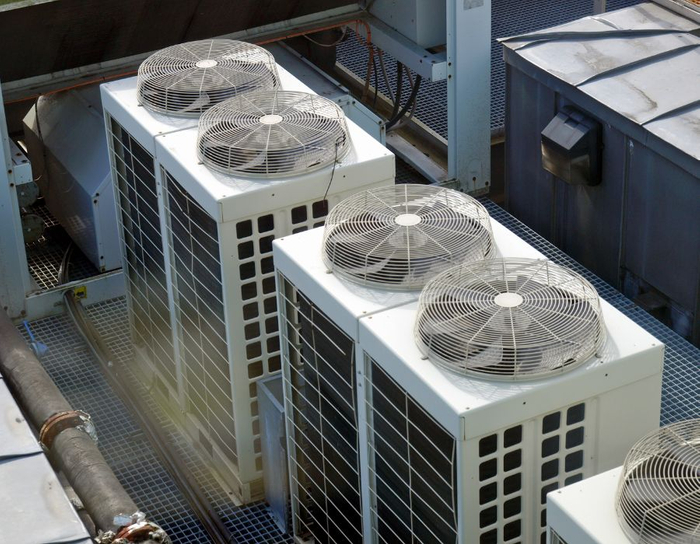 HVAC system on commercial building