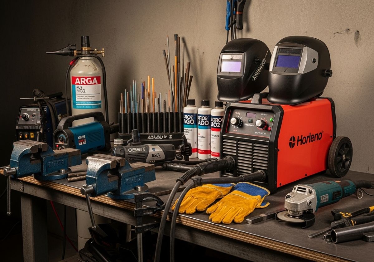 Welding Equipment on Workbench