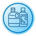 bottles of chemicals icon