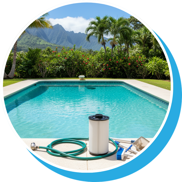 Clean filter outside of a pool