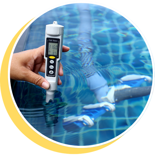 testing chemical level in a pool testing chemical level in a pool