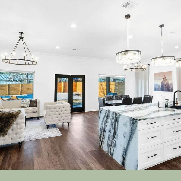 remodeled kitchen and dining area