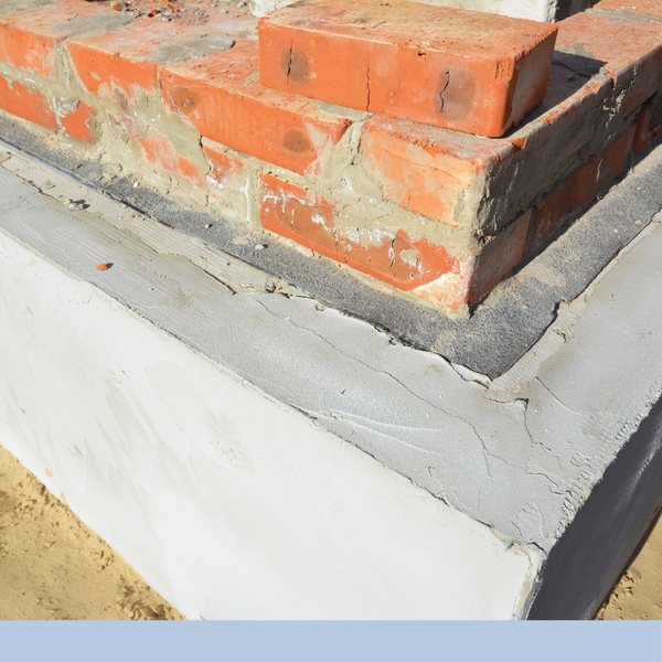 repaired exterior foundation