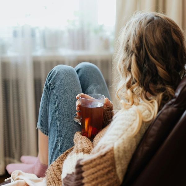 woman comfortable indoors