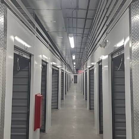 Inside of a self storage facility