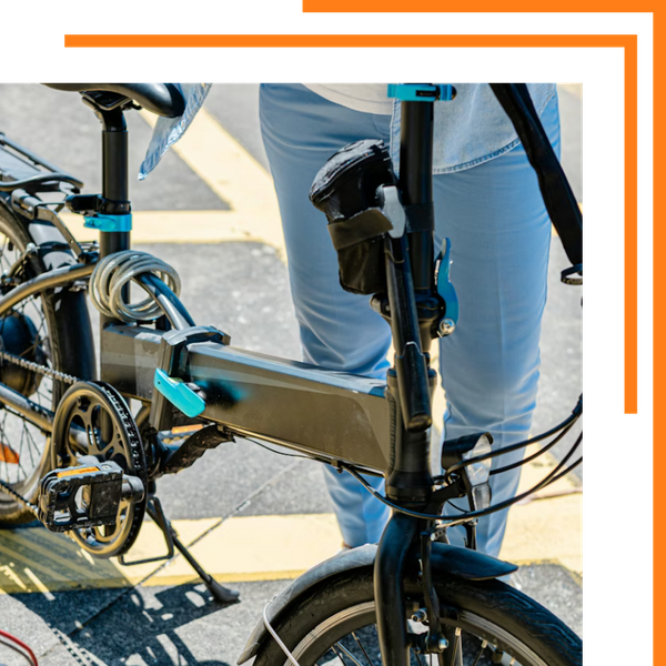 close up of electrical bike 