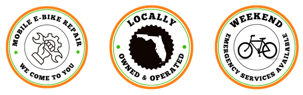 1. Mobile E-Bike Repair: We Come to You!  2. Locally Owned and Operated 3. Weekend Emergency Services Available