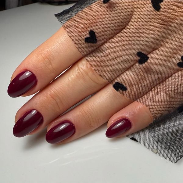 deep red russian manicure deep red russian manicure
