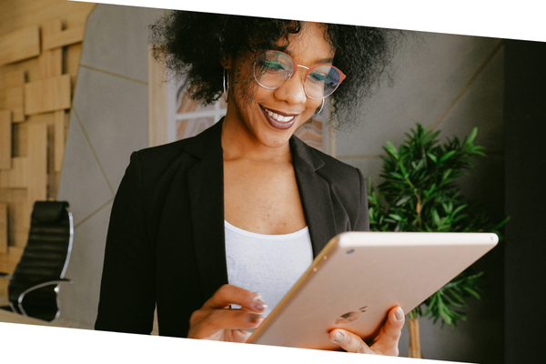 businesswoman using a tablet