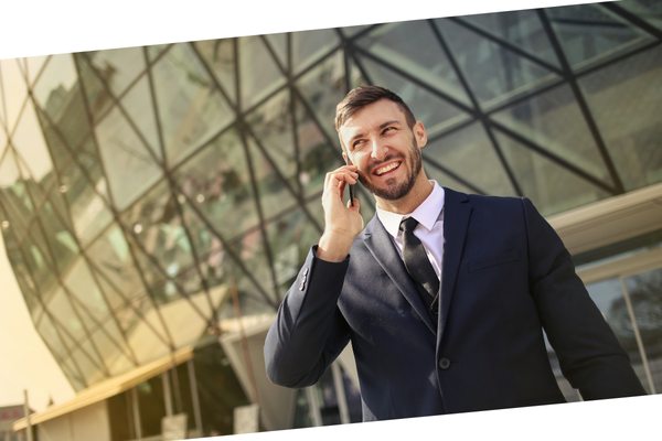 businessman on a phone call