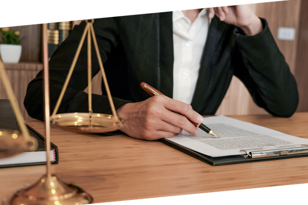 tax attorney looking at paperwork