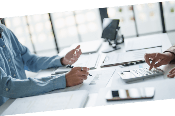 accountant working with a client