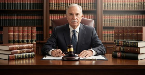 A gavel and law books, symbolizing the legal help of a tax attorney.