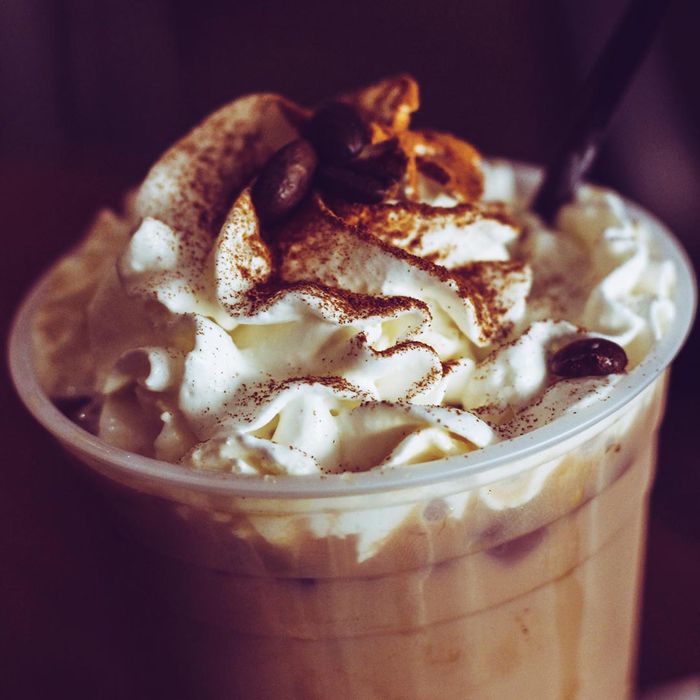 Frappe with whipped cream