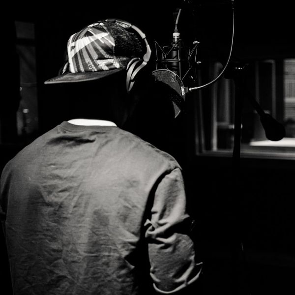 artist recording in studio