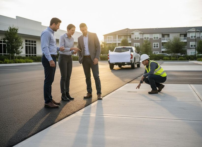 Project Team Inspecting Construction Site