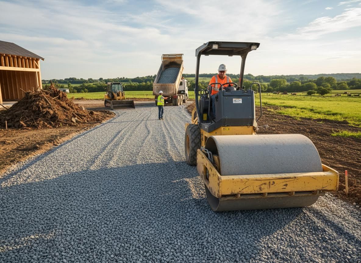 Construction of a new gravel road