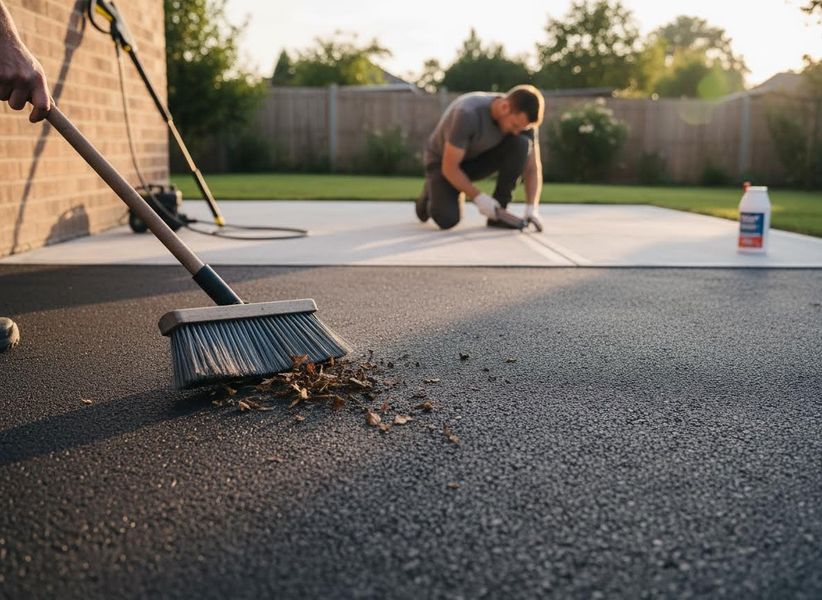 Outdoor Home Maintenance: Sweeping and Sealing