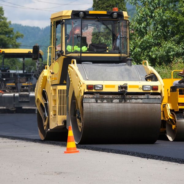 road being paved