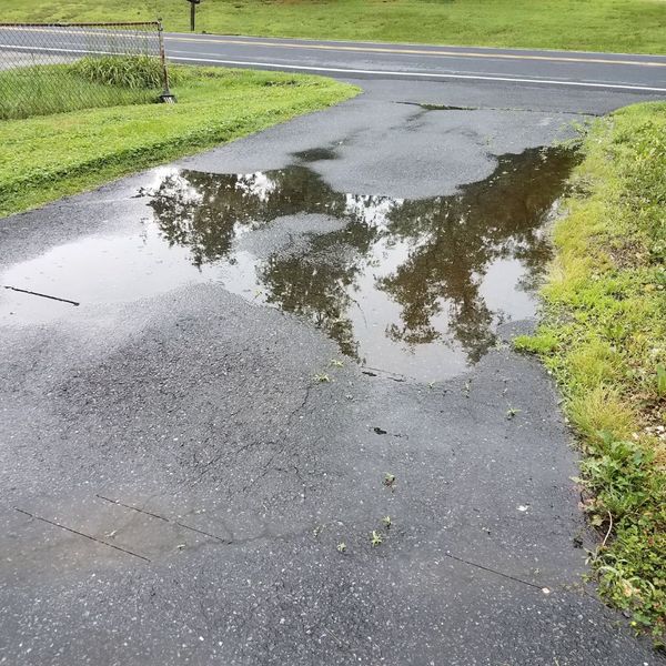 water on driveway
