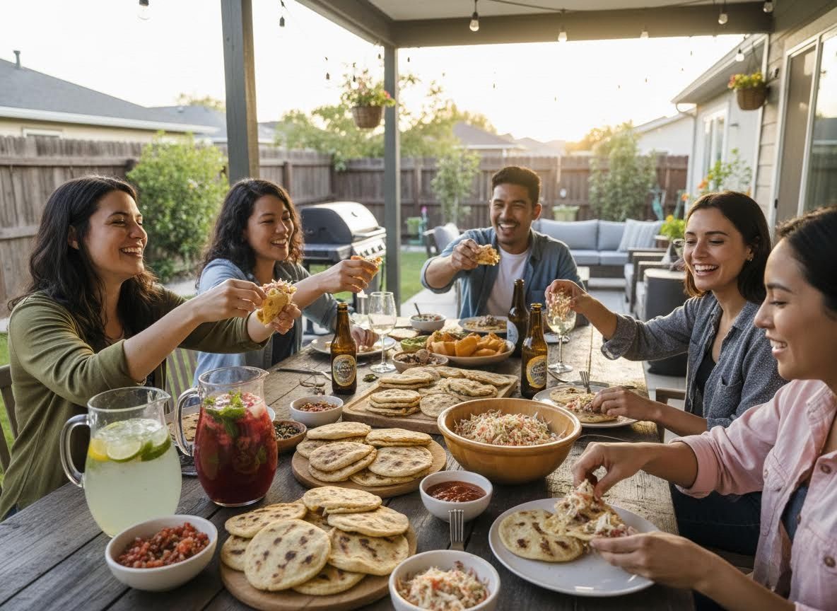 Friends Enjoying an Outdoor Meal