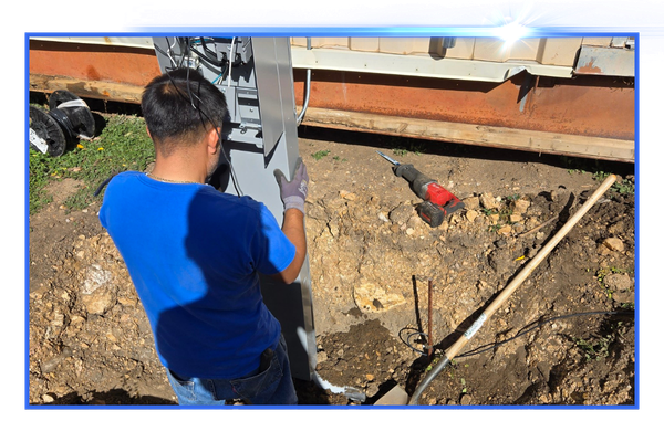 EV charging station installation.