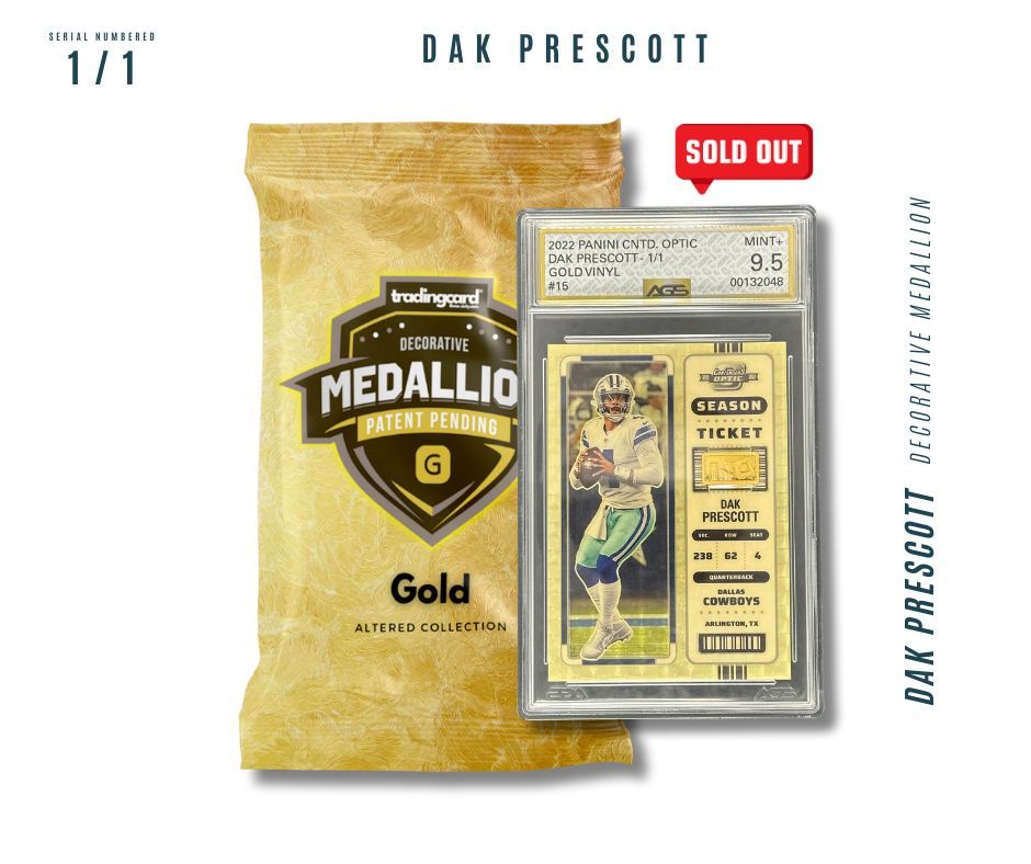 Dak Prescott Gold Vinyl Football Card