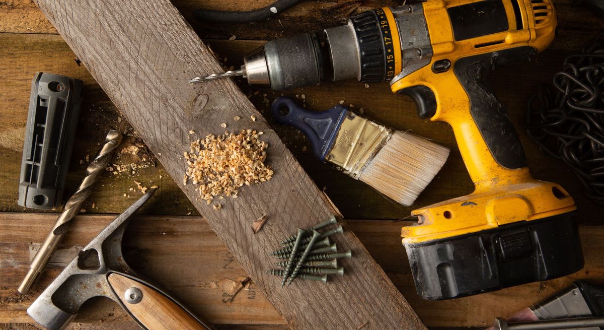 tools on a bench
