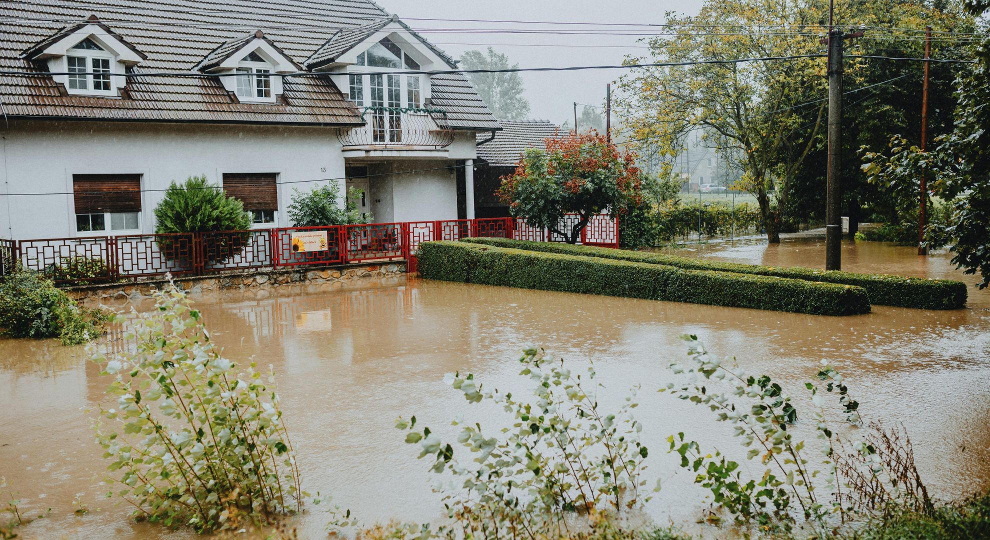 outdoor flooding of a house outdoor flooding of a house