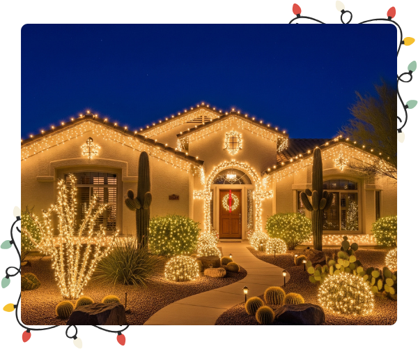 arizona home with christmas lights