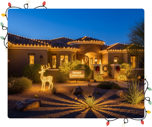 arizona home with custom lighting