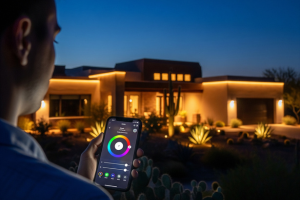 arizona home with smart led lights