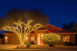 arizona home with christmas lights