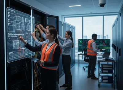 IT Engineers Managing Data Center Infrastructure