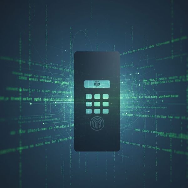 Abstract image showing intertwined digital code and a physical access control panel, symbolizing unified security layers. Abstract image showing intertwined digital code and a physical access control panel, symbolizing unified security layers.
