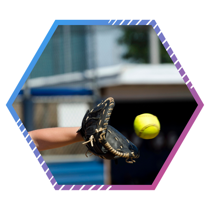 catching a softball catching a softball