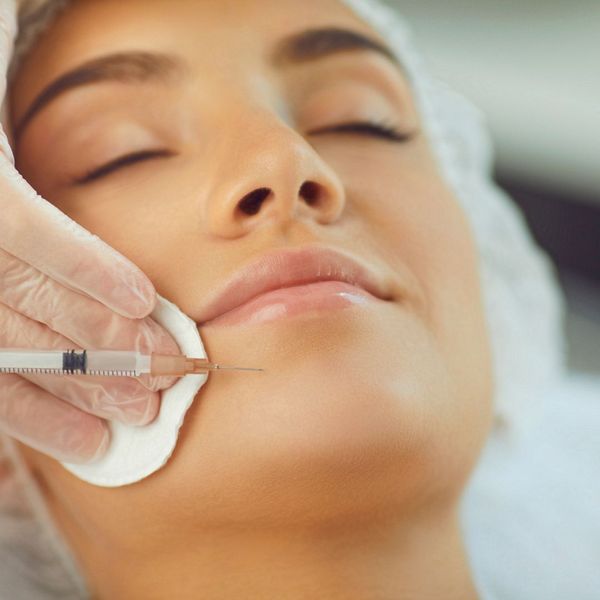 A woman about to get botox