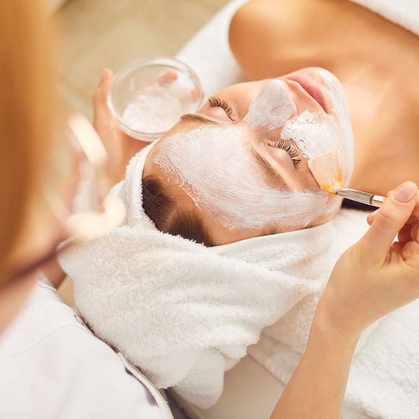 A woman getting a chemical peel