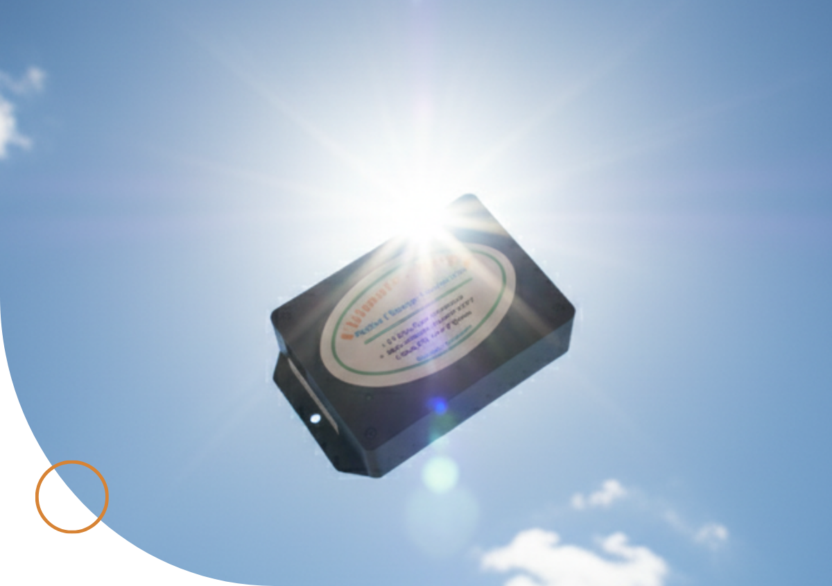 Sun glaring off a solar charge controller Sun glaring off a solar charge controller