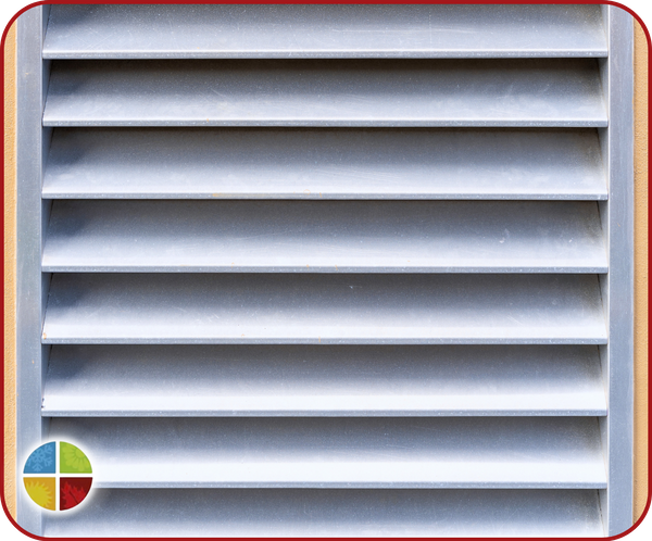 Air vent on a wall.
