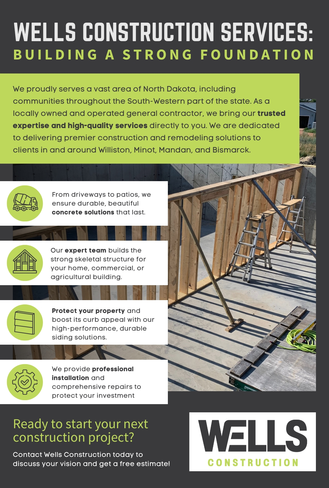 infograph about the services