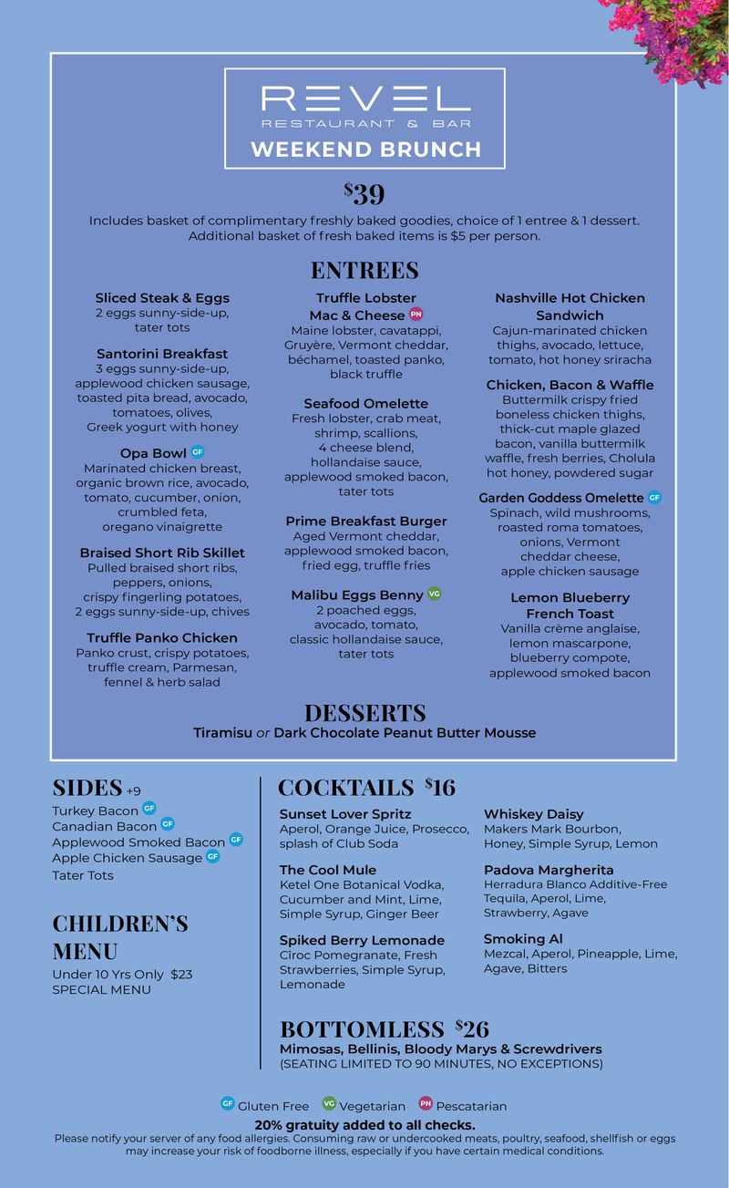 Weekend Brunch in Garden City, NY - Menu & Reservations - Revel Restaurant  & Bar