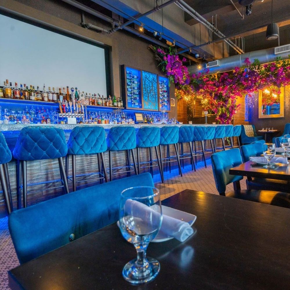 bar area inside restaurant