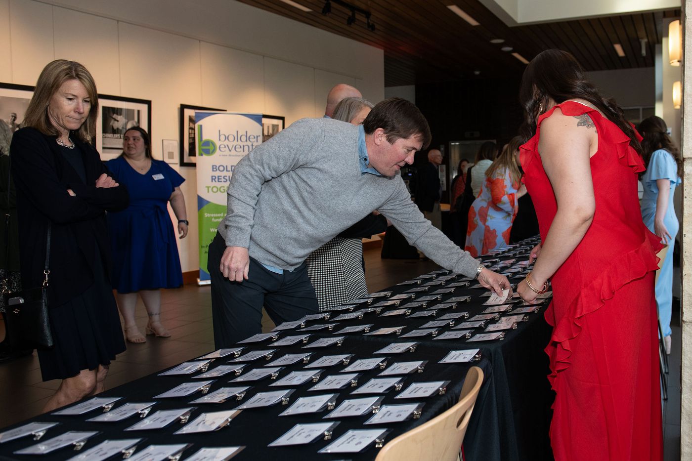 Night of Hope guest selecting their name badge