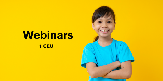 image reads webinars one CEU