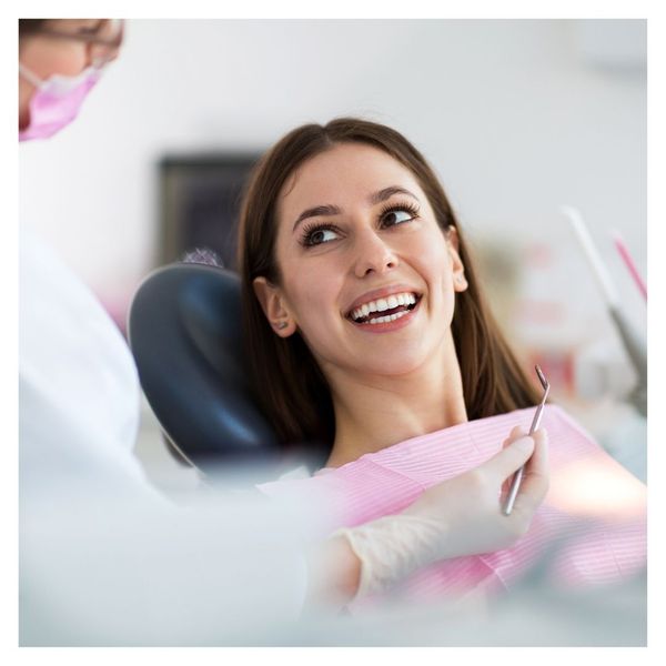 woman in dental chair