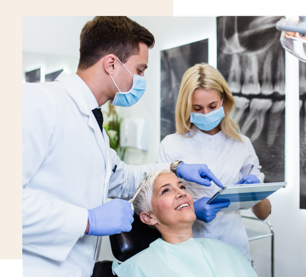 Image of dentist with a patient